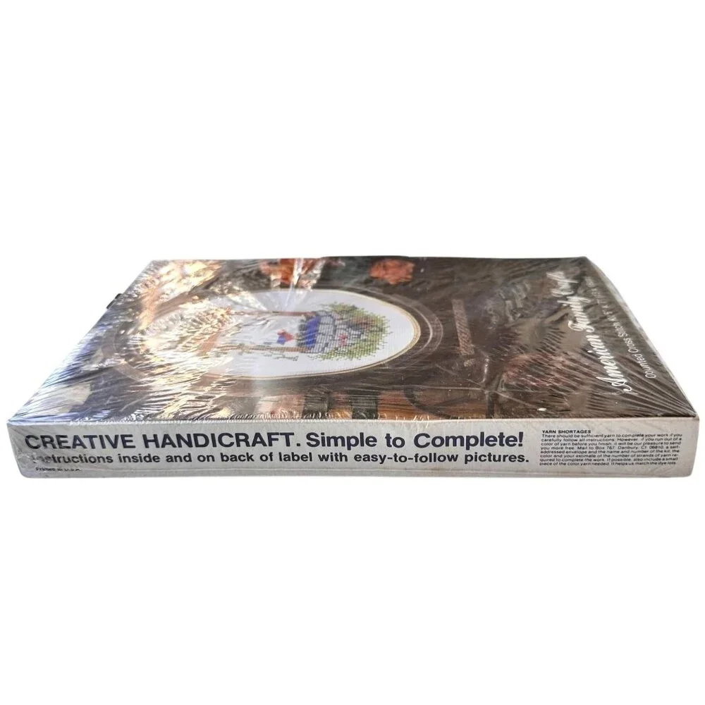 American Family Crafts Counted Cross Stitch Kit 5706 Wishing Well 5 x 7  Frame